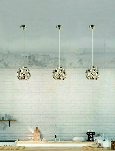 Kontrollera Pendellampa Carera Cromo S krom metall Open Design Highlights 1520 mm G9