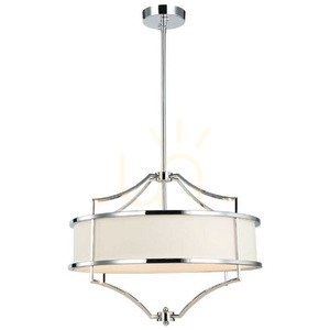 Pendellampa Stesso Cromo M vit krom 4-ljus E27 Open Design Highlights small 0