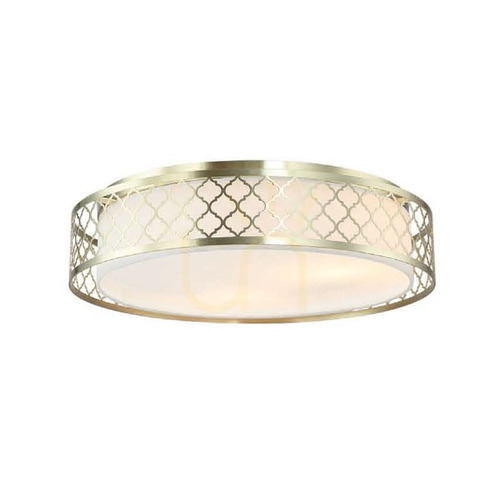 Kontrollera Plafond Cavalli Open Design Highlights vit grädde satin gold 520 mm 3 ljuspunkter