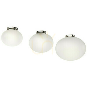 Plafond Open Design Highlights Palla 40 vit opal krom 400 mm E27 small 3