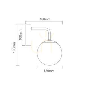 Vägglampa Bao Open Design Highlights vit krom IP44 G9 18 cm small 2