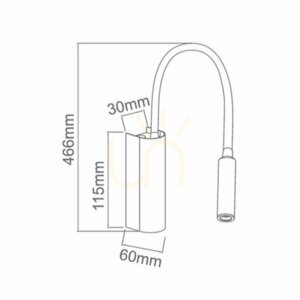 Vägglampa Nuto Svart Guld LED 3000K 3W Open Design Highlights small 5