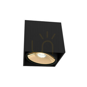 Taklampa Cardi Open Design Highlights svart/guld aluminium GU10 132 mm small 0