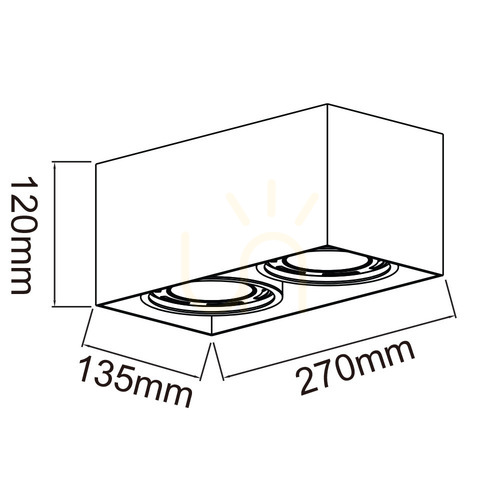 Kontrollera Taklampa Open Design Highlights Cardi svart matt, 2x GU10, aluminium, 270 mm