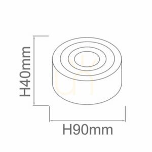 Taklampa Rullo Bianco Mini IP44 vit LED 6W Open Design Highlights small 1