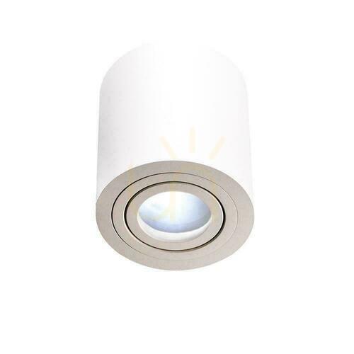 Kontrollera Taklampa Open Design Highlights Rullo vit IP44 GU10 1-ljus aluminium 90 mm