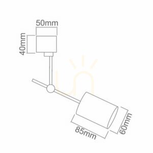 Taklampa Stick Bianco vit matt aluminium GU10 Open Design Highlights small 2