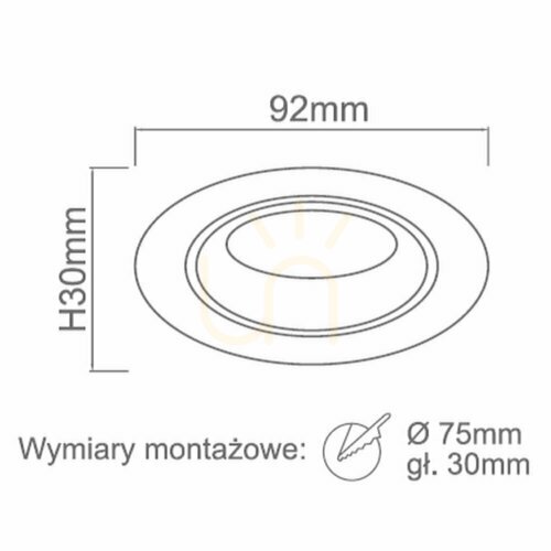 Kontrollera Inbyggd armatur Foro vit matt 92 mm GU10 aluminium Open Design Highlights