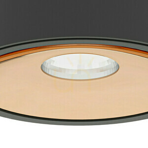 Infälld takarmatur Neo Open Design Highlights svart/guld GU10 117 mm aluminium IP20 small 2