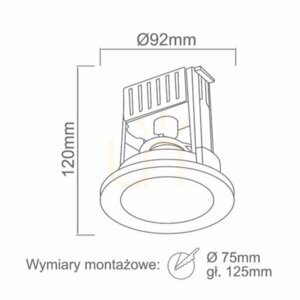 Infälld takarmatur Scudo Open Design Highlights krom GU10 92 mm IP20 small 1