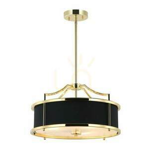 Pendellampa Stanza vit/guld 3-ljus metall glas tyg Open Design Highlights small 2