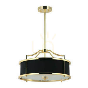 Pendellampa Stanza vit/guld 3-ljus metall glas tyg Open Design Highlights small 3