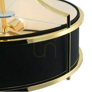 Pendellampa Stanza vit/guld 3-ljus metall glas tyg Open Design Highlights small 7