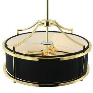 Pendellampa Stanza vit/guld 3-ljus metall glas tyg Open Design Highlights small 8