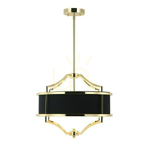 Kontrollera Taklampa Stesso Open Design Highlights svart guld 4 ljuskällor E27 420 mm
