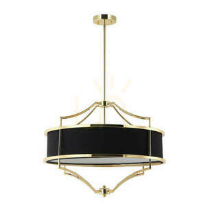 Hänglampa Stesso Open Design Highlights svart/guld metall 4-ljus E27 small 10