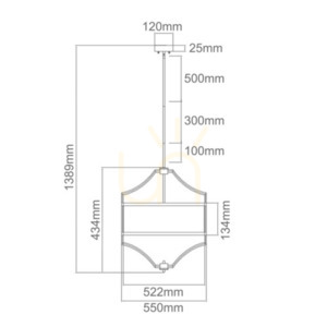 Hänglampa Stesso Open Design Highlights svart/guld metall 4-ljus E27 small 11