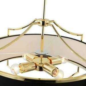 Hänglampa Stesso Open Design Highlights svart/guld metall 4-ljus E27 small 7