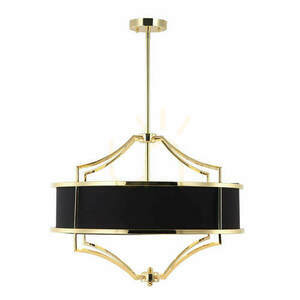 Hänglampa Stesso Open Design Highlights svart/guld metall 4-ljus E27 small 0