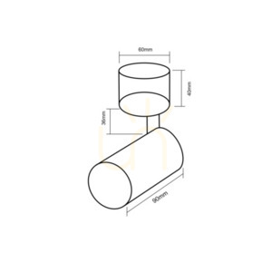 Taklampa Tuka svart aluminium GU10 Open Design Highlights small 5