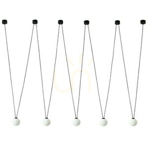 Hänglampa Movo Open Design Highlights vit/svart opalglas 5-ljus G9 IP20 small 0