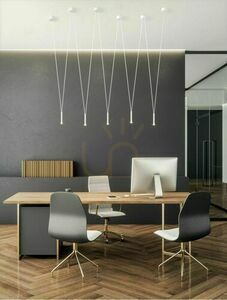 Hängande lampa Viva V Nero svart 5 ljuspunkter aluminium G9 small 1