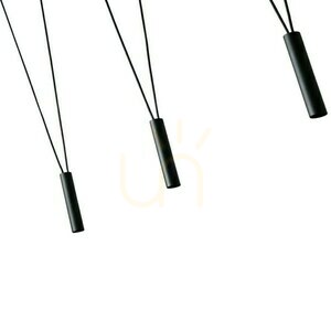 Hängande lampa Open Design Highlights Viva VII svart aluminium G9 7 ljuspunkter small 2
