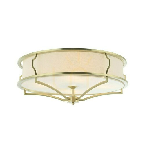 Kontrollera Plafond Stesso Open Design Highlights vit kräm satin gold 4 ljuspunkter 589 mm