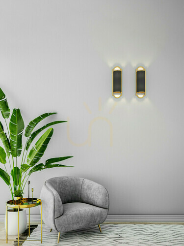 Kontrollera Vägglampa Libero Open Design Highlights vit grädde satin guld 2 ljuskällor E14