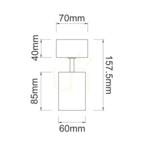 Taklampa Kika Open Design Highlights svart aluminium GU10 8W IP20 small 3