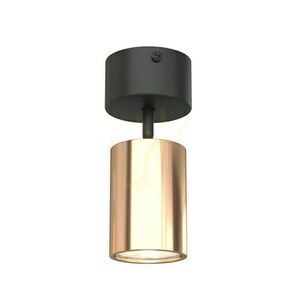 Taklampa Kika Open Design Highlights svart roséguld GU10 aluminium ip20 small 2