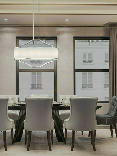 Kontrollera Hängande taklampa Gerdo Open Design Highlights vit grädde 6 ljus E14 800 mm