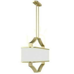 Pendellampa Gerdo Ovale vit grädde satin gold 6 ljuspunkter 800 mm Open Design Highlights small 2