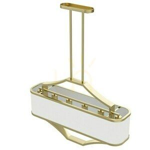 Pendellampa Gerdo Ovale vit grädde satin gold 6 ljuspunkter 800 mm Open Design Highlights small 4