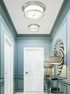 Plafond Famburo Open Design Highlights 3-ljus vit matt Satin Gold 39 cm small 1