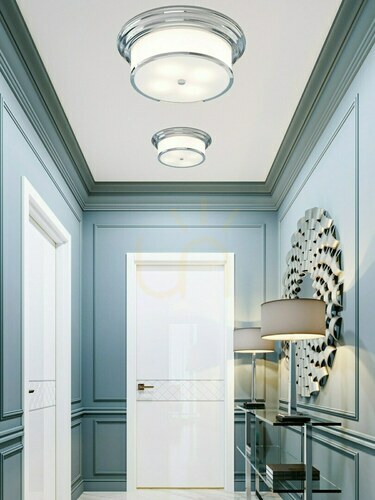 Kontrollera Plafond Famburo Open Design Highlights vit krom 4 ljuspunkter E14 49 cm