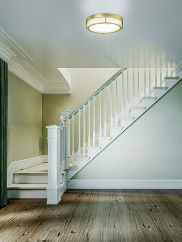 Kontrollera Plafond Open Design Highlights Romi 3-ljus vit satin gold 400 mm E14
