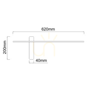 Vägglampa Open Design Highlights Bene svart/guld 62 cm LED 3000K small 6