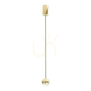 Pendant Light Open Design Highlights Bolicina Transparent Gold LED 3000K Glass Metal small 0