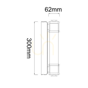 Vägglampa Omi Open Design Highlights vit matt krom IP44 LED 3000K 6W föresens 30 cm small 5