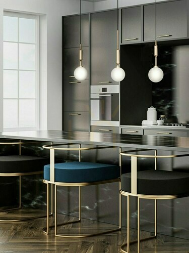 Kontrollera Pendellampa Ero Open Design Highlights vit opal guld glas metall 120 mm