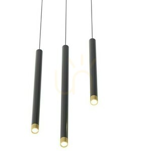 Pendellampa Open Design Highlights Q svart/guld aluminium G9 1500 mm small 2