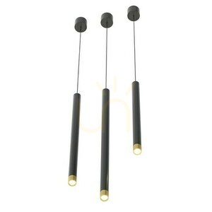 Pendellampa Open Design Highlights Q svart/guld aluminium G9 1500 mm small 5