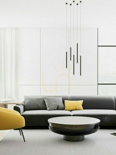 Kontrollera Hängande lampa Q Open Design Highlights svart roséguld G9 aluminium 1500 mm