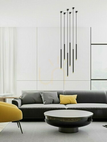 Kontrollera Pendellampa Q Open Design Highlights vit/guld aluminium G9 1500 mm IP20