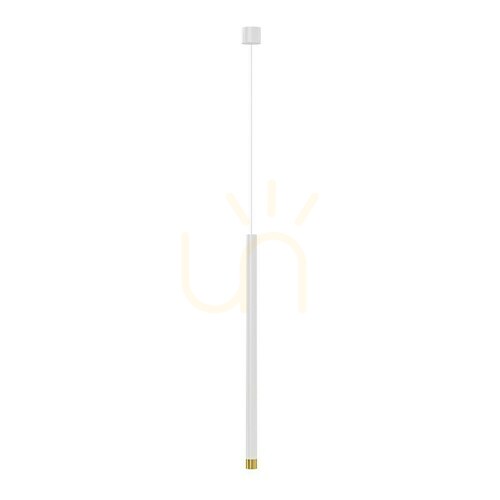 Kontrollera Pendellampa Q Bianco Gold 60 Open Design Highlights G9 vit aluminium 1500 mm