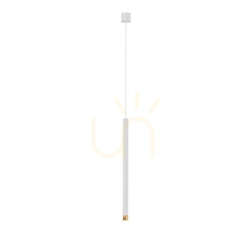 Kontrollera Pendellampa Q Open Design Highlights vit roséguld aluminium G9 1 ljuskälla 1500 mm