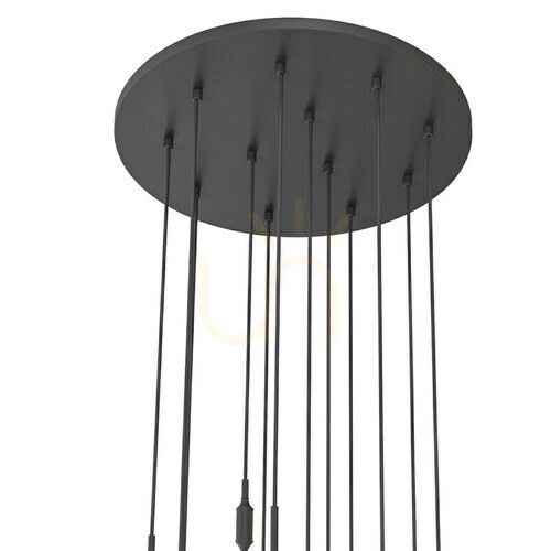 Kontrollera Pendant Light Open Design Highlights Ero 12-arm vit opal svart metall glas G9