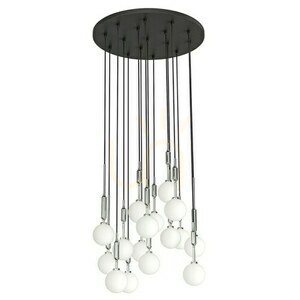 Taklampa Open Design Highlights Ero XVI krom vit glas G9 16 ljuspunkter small 1