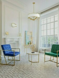 Pendant Light Gerdo Open Design Highlights Vit Satin Gold 4xE27 600 mm small 1